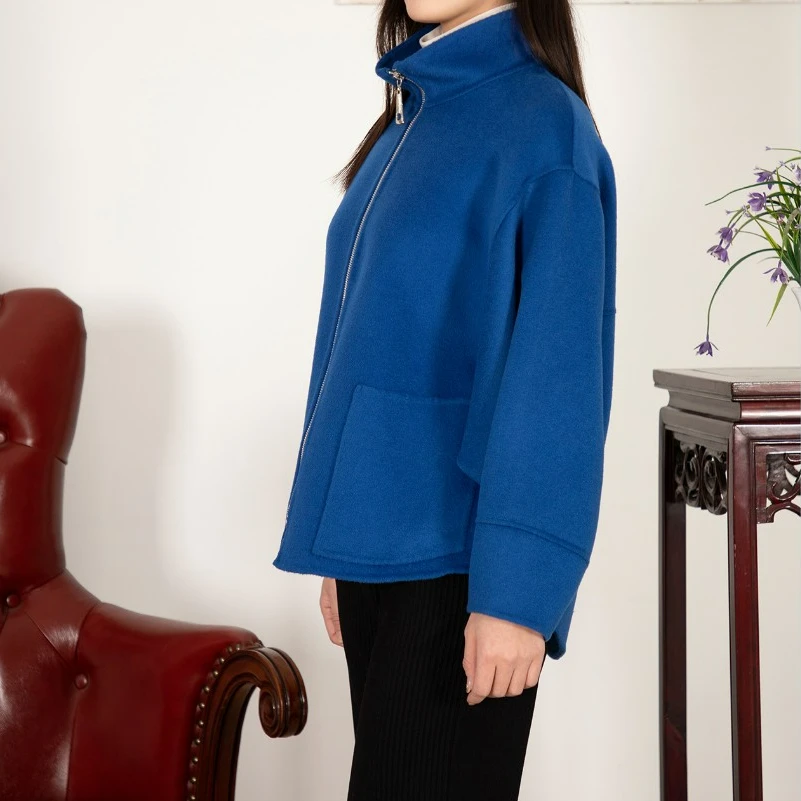 【亲情号宠粉福利】小短款拉链夹克式双面羊毛外套911341251