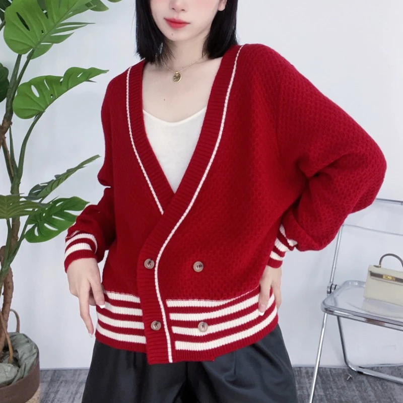 别格秀大码毛衣针织开衫上衣220斤胖MM羊毛针织衫外套女春秋女装