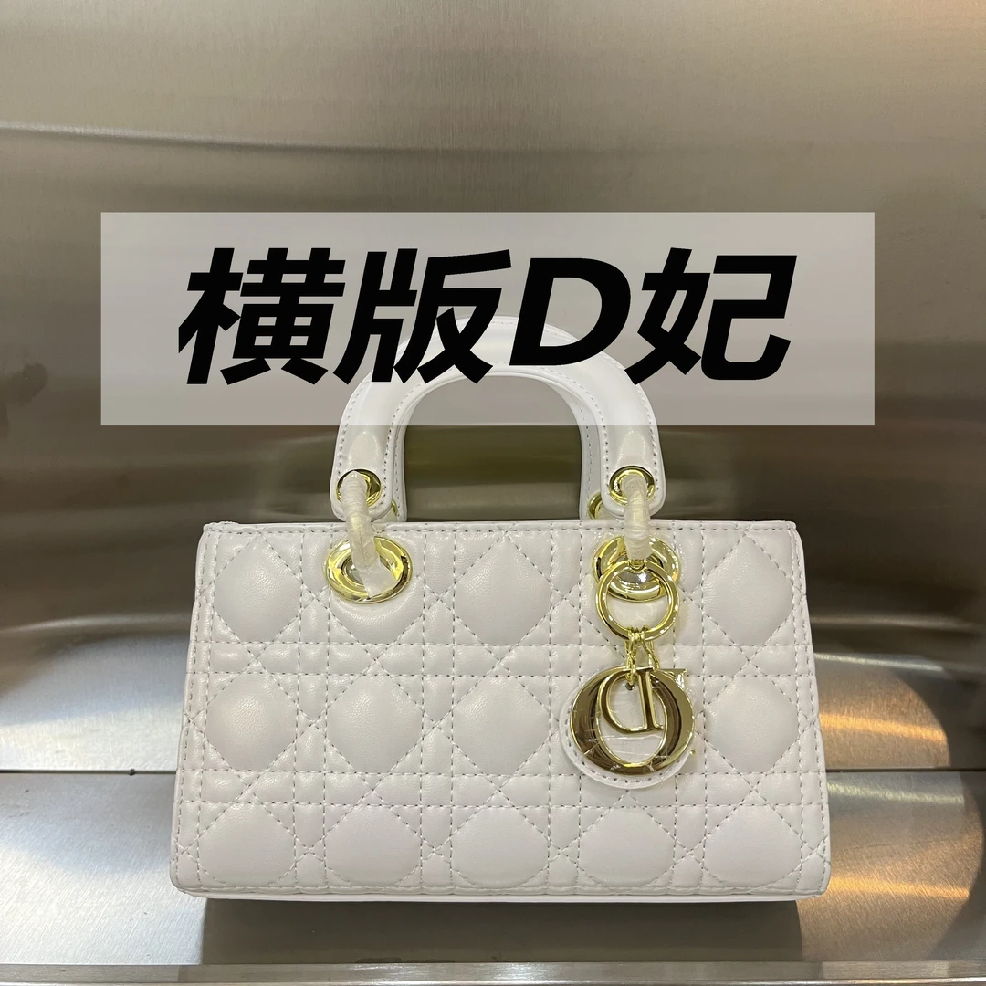 【DF】横版手工轻奢定制 漆皮手提单肩斜挎女包时尚百搭