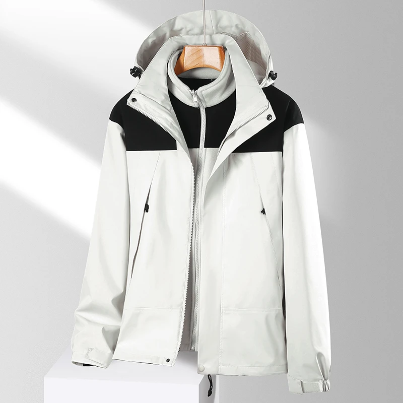 冲锋衣三合一防风衣防水秋冬加厚加绒保暖外套男女户外登山服风衣