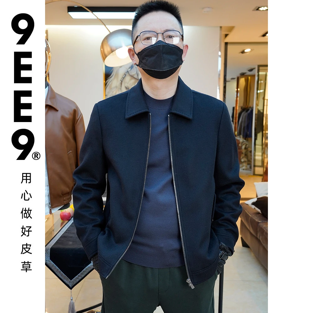 LP高端行政总裁风夹克休闲冬黑色简约袖骆驼水貂内胆 小虾682403