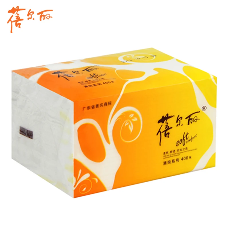 蓓尔丽抽纸原木面巾纸家庭餐巾纸卫生纸加厚无印花抽取式家用纸巾