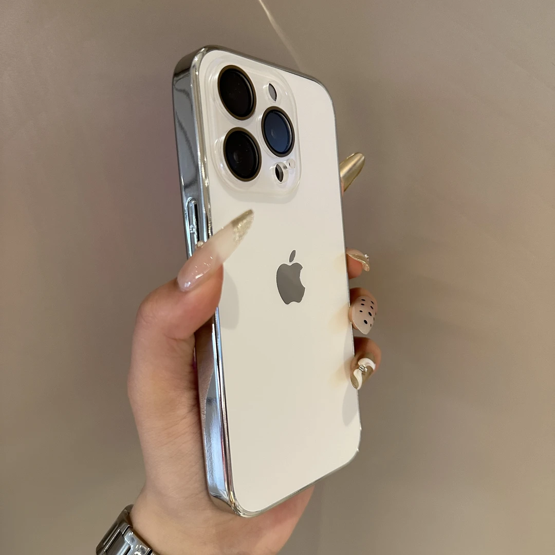 极简纳米电镀适用苹果15promax手机壳高级感iPhone14个性13男女12