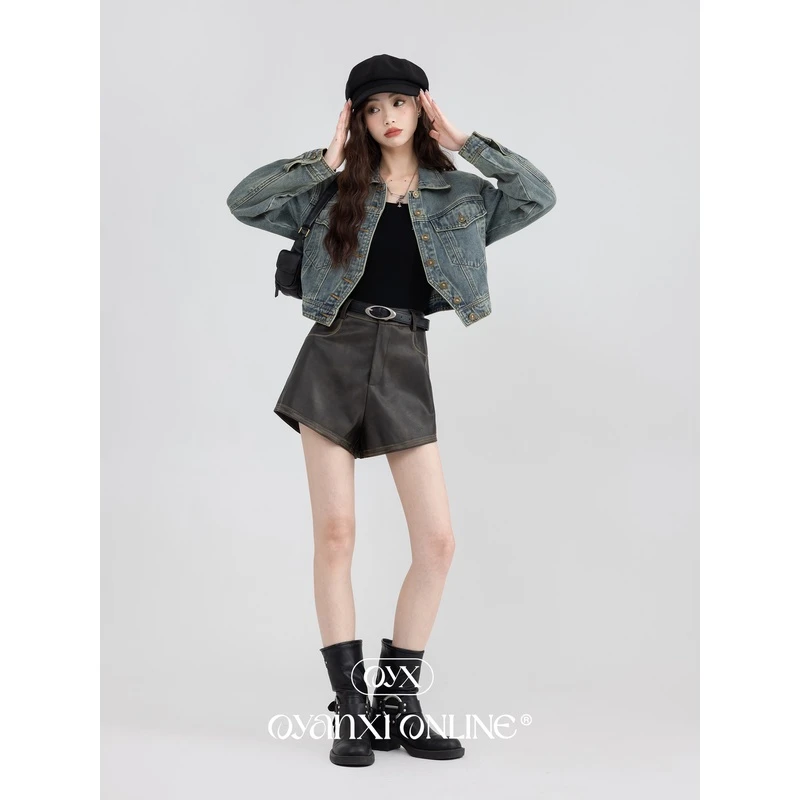 【欧阳喜OYANXI】复古女郎春秋休闲牛仔外套