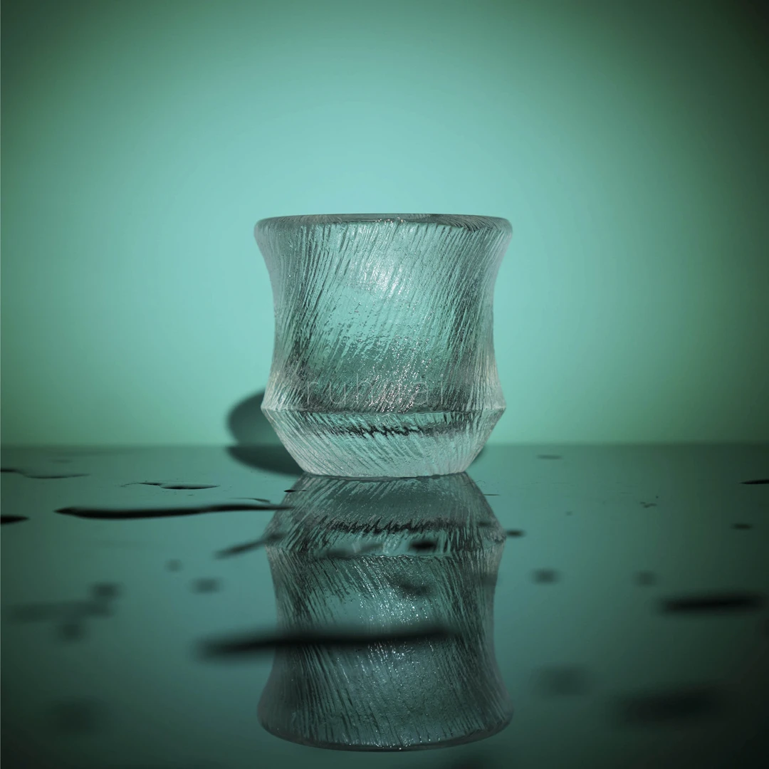 采溪原矿水晶品茗杯手工耐热锤纹RH0053