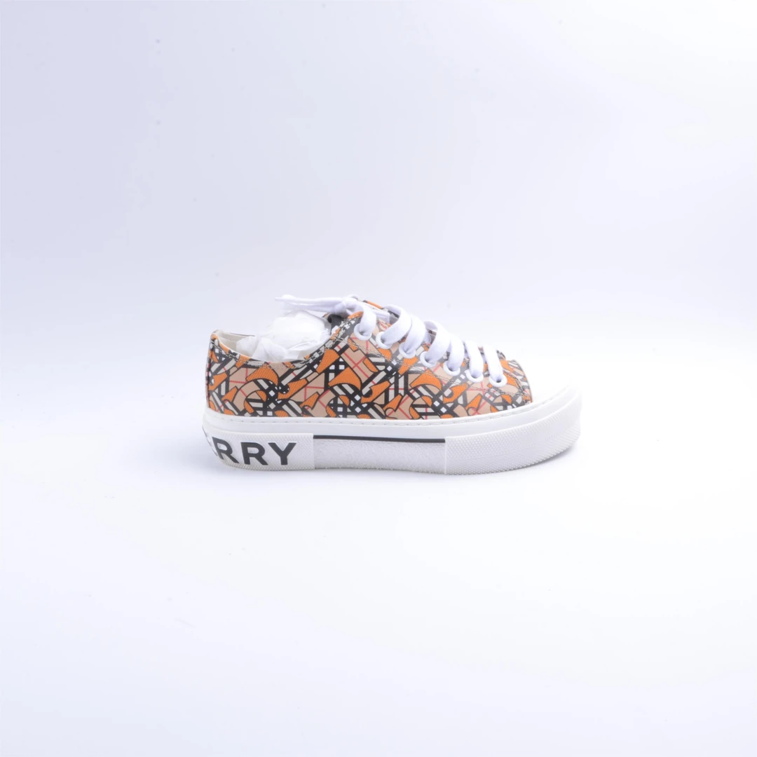 Burberry橘黄花纹系带休闲鞋37