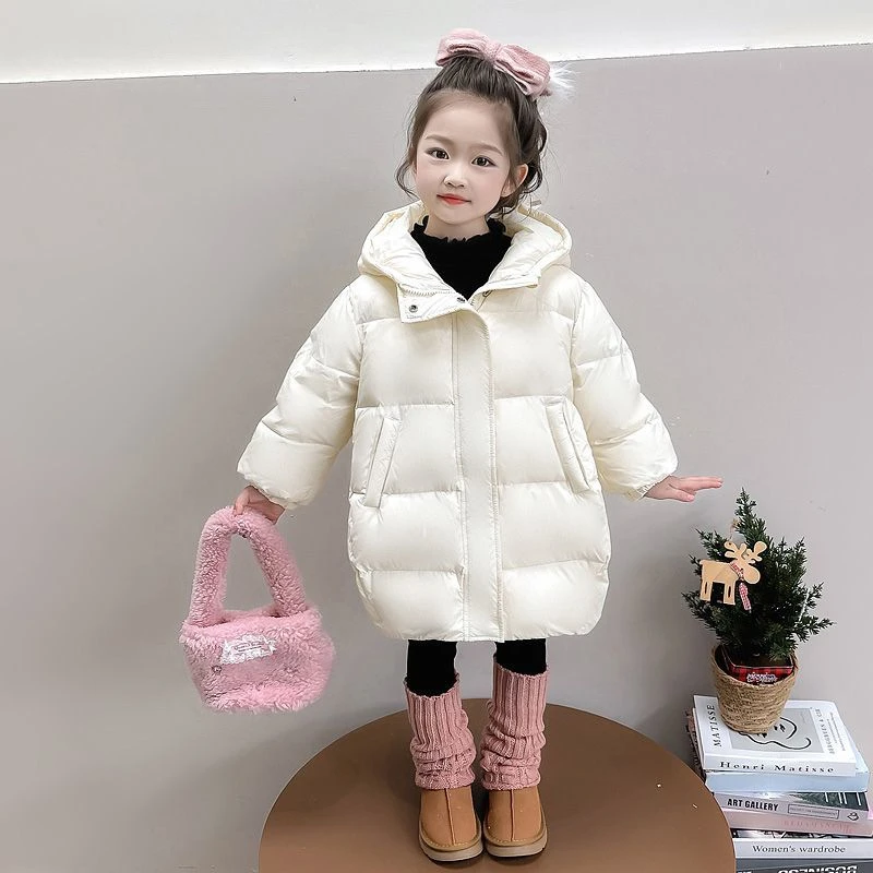 女童羽绒服冬季2024新款洋气儿童白鸭绒棉服免洗女宝宝外套加厚潮