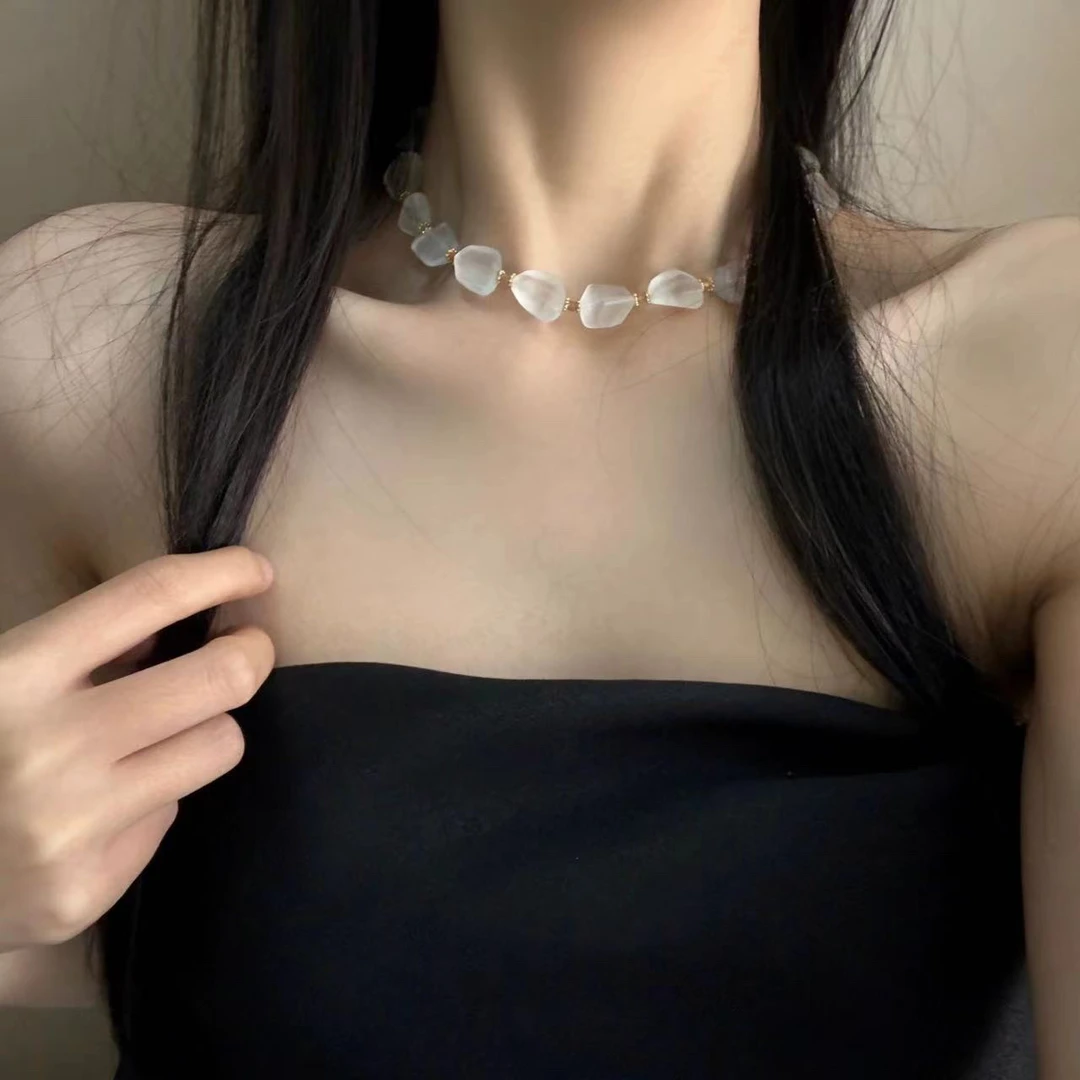 钛钢项链 极简欧美异形项链-1853
