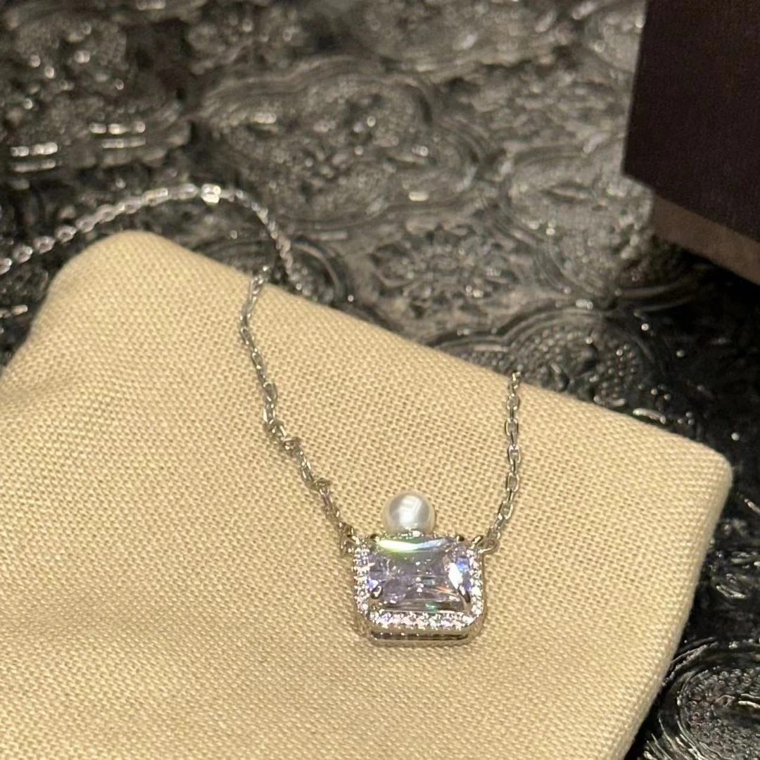 铜合金项链 方形精致百搭项链-1812