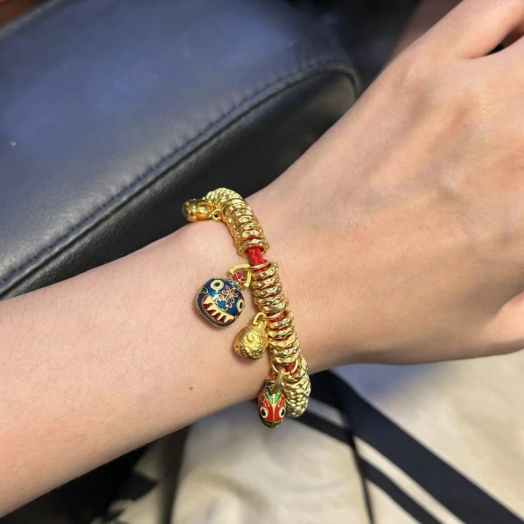 铜合金手链 吞吞兽盘缠国风手链-1090