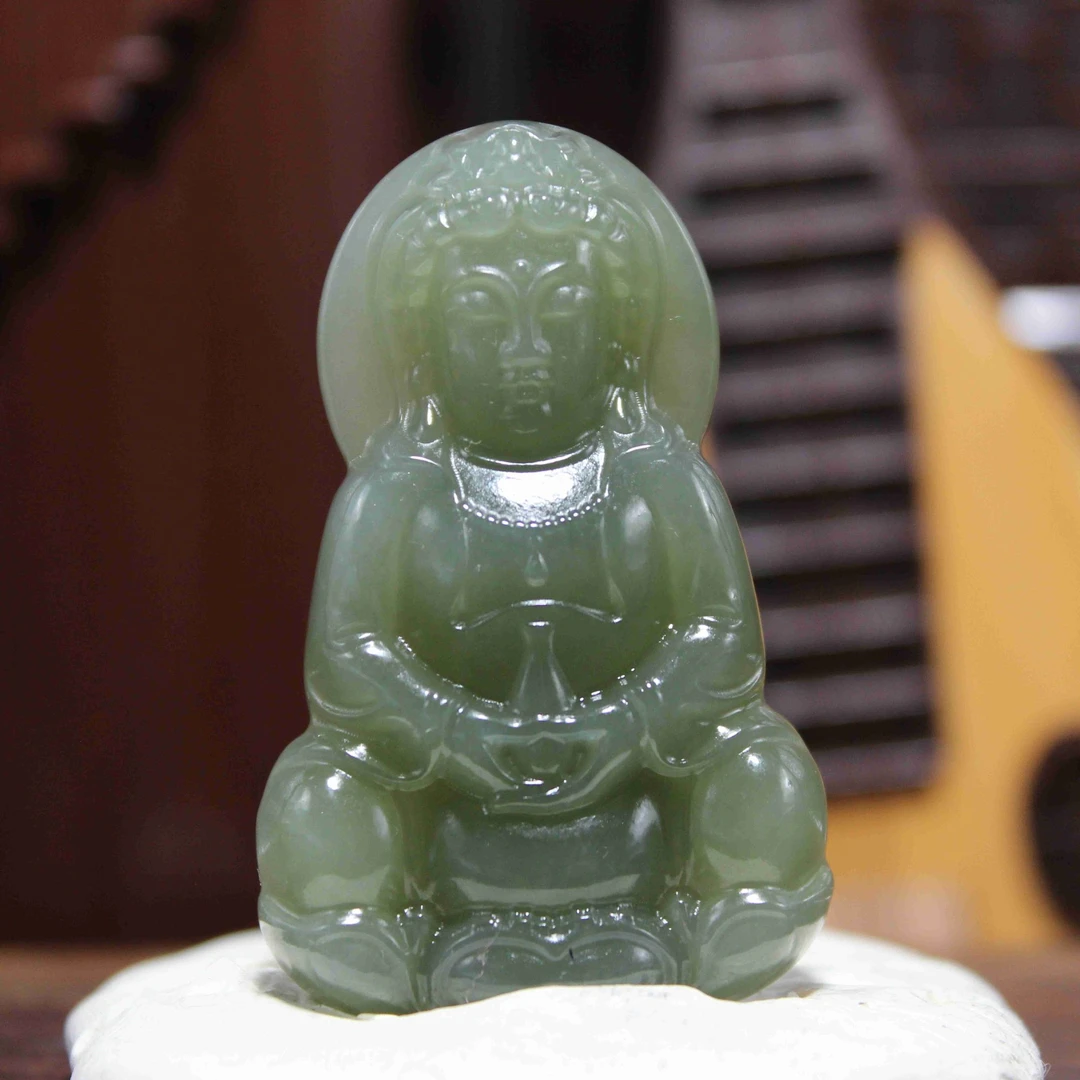Z和田玉观音吊坠