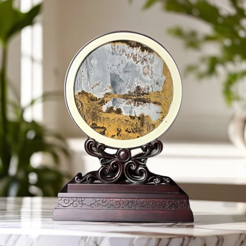 广西国画石，主题《锦绣山湖》