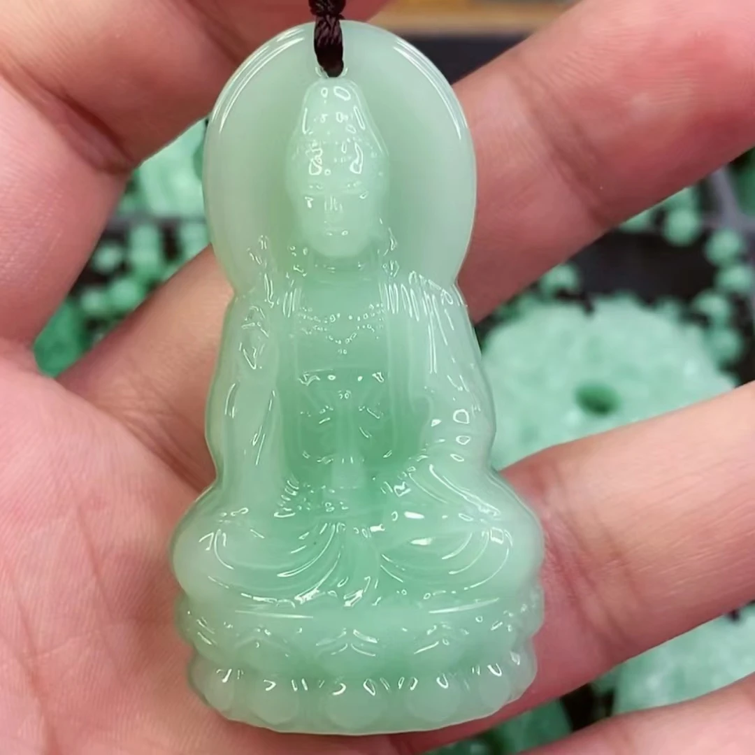 12.浅绿滴水观音经典男女同款吊坠