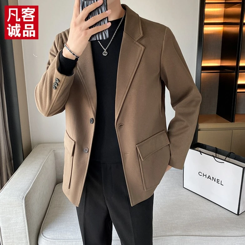 VANCL/凡客诚品秋冬季加厚小西服上衣休闲西装男外套修身韩版潮流