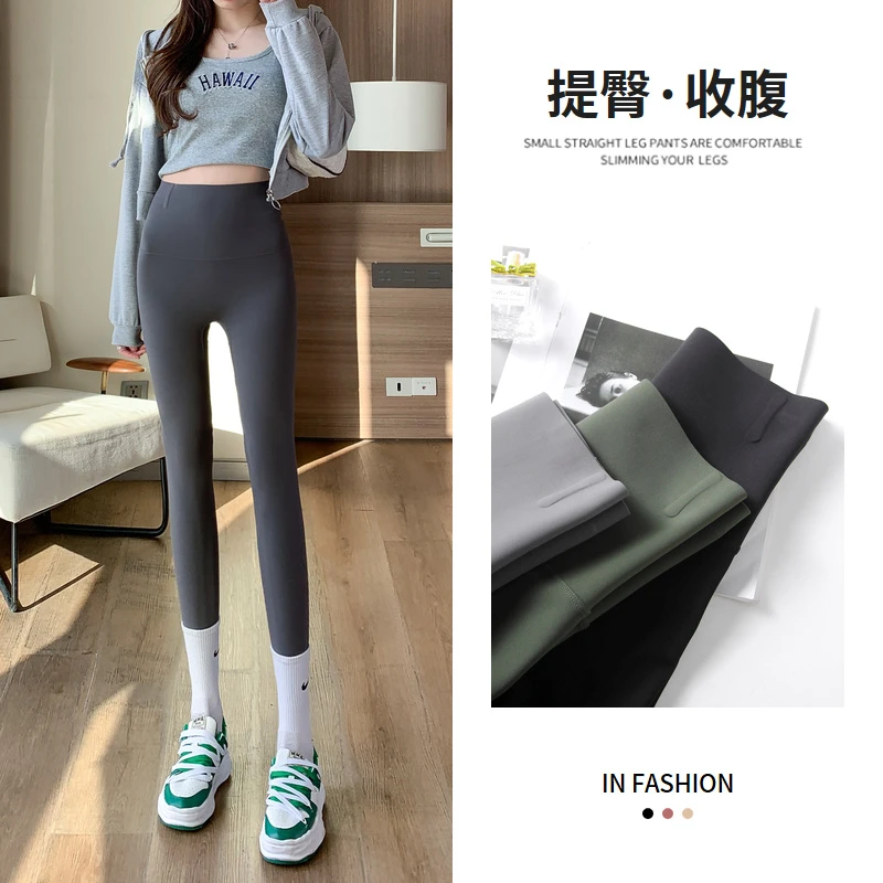 ruiliya/芮丽娅黑色鲨鱼裤高腰收腹提臀不掉档芭比瑜伽哑光打底裤
