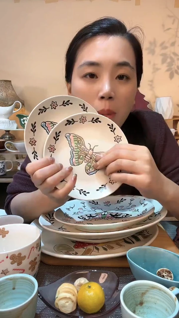 【闪购商品】瓷片2个6英寸碟子 微瑕款  介意勿拍