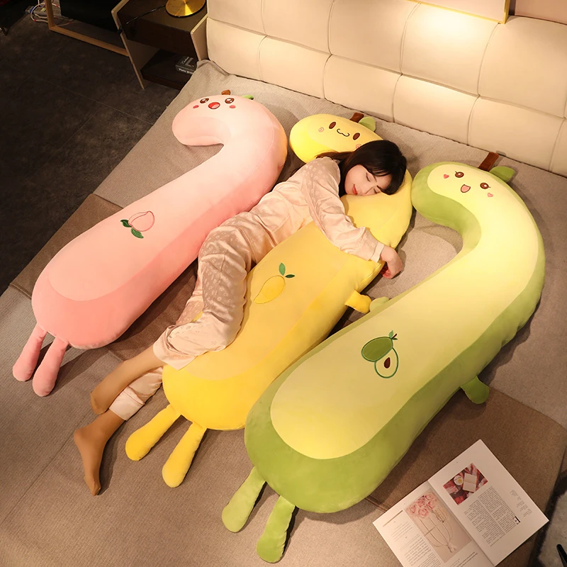 可爱水果抱枕公仔长条玩偶布娃娃毛绒玩具女生床上睡觉专用男生款