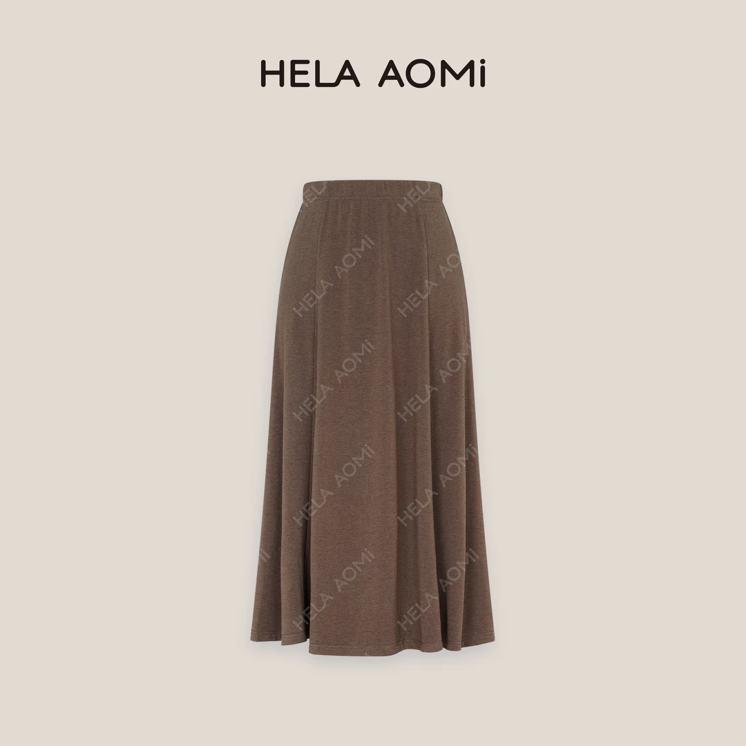 HELA AOMI “松果半裙”休闲时髦纯色半身裙慵懒风CY4CX61040