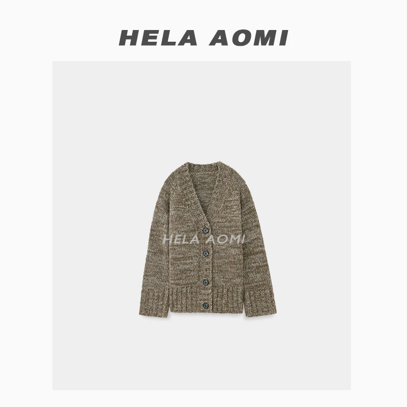 HELA AOMI“轻奢慵懒风”针织时尚休闲开衫短款小外套CY3DT41006