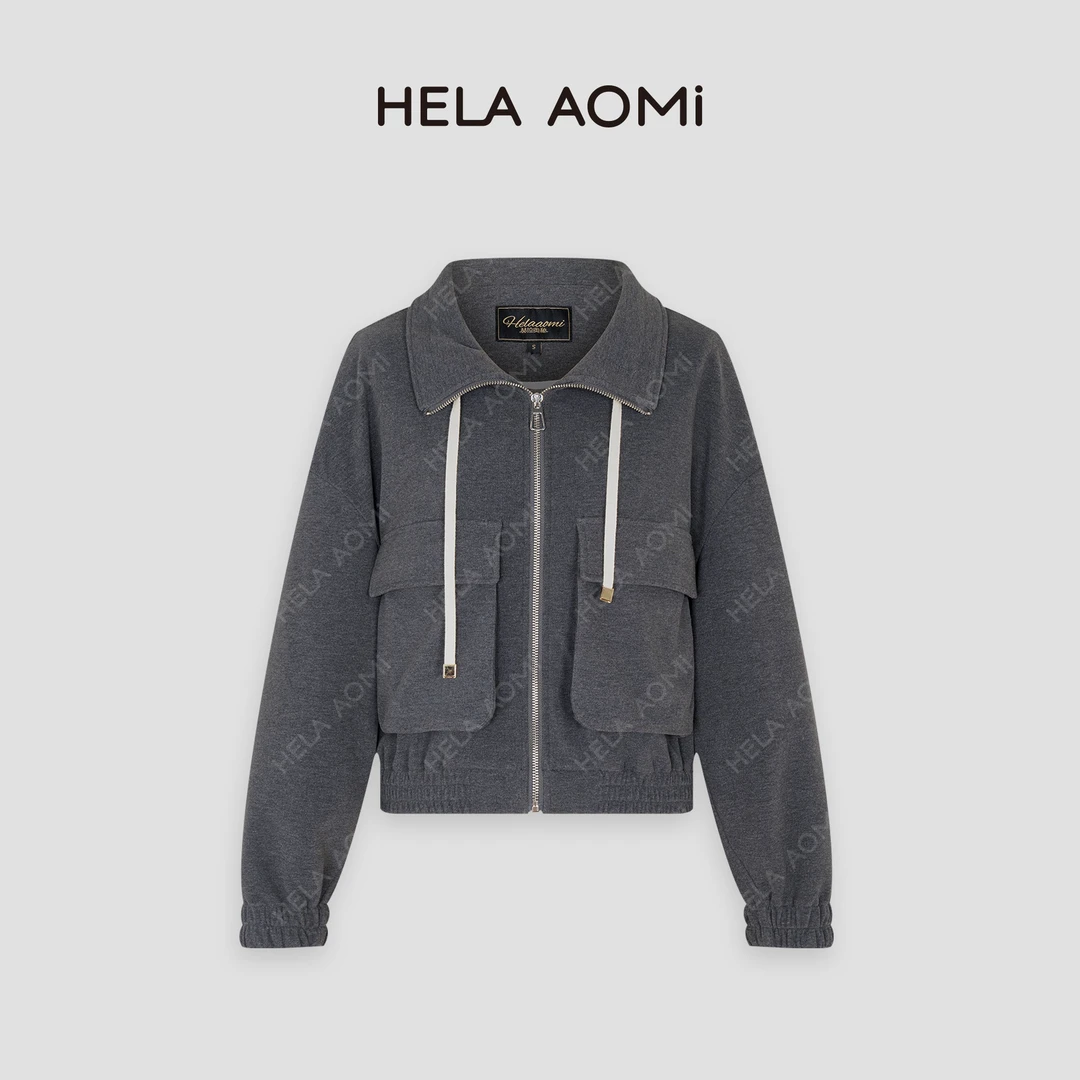 HELA AOMI“松弛随心”灰色时尚百搭卫衣CY3DT40016