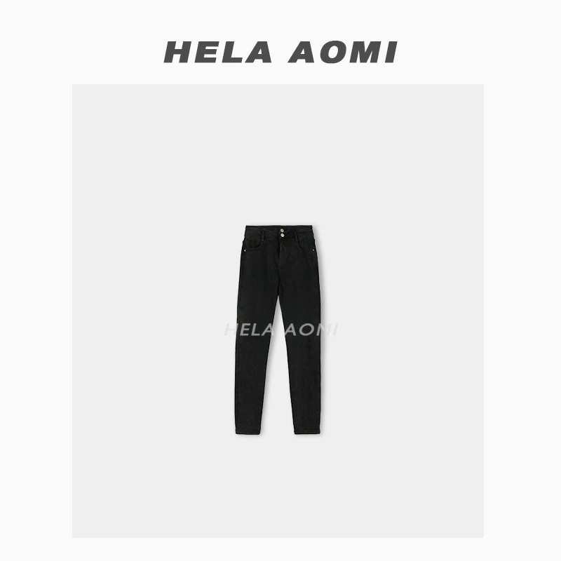 HELA AOMI直筒时尚百搭天鹅绒秋冬牛仔裤CY3CX62023