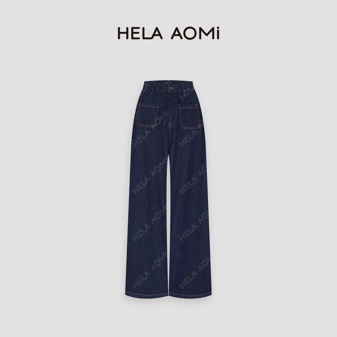 HELA AOMI“雕家牛仔”时尚宽松直筒牛仔裤CY3DX62026