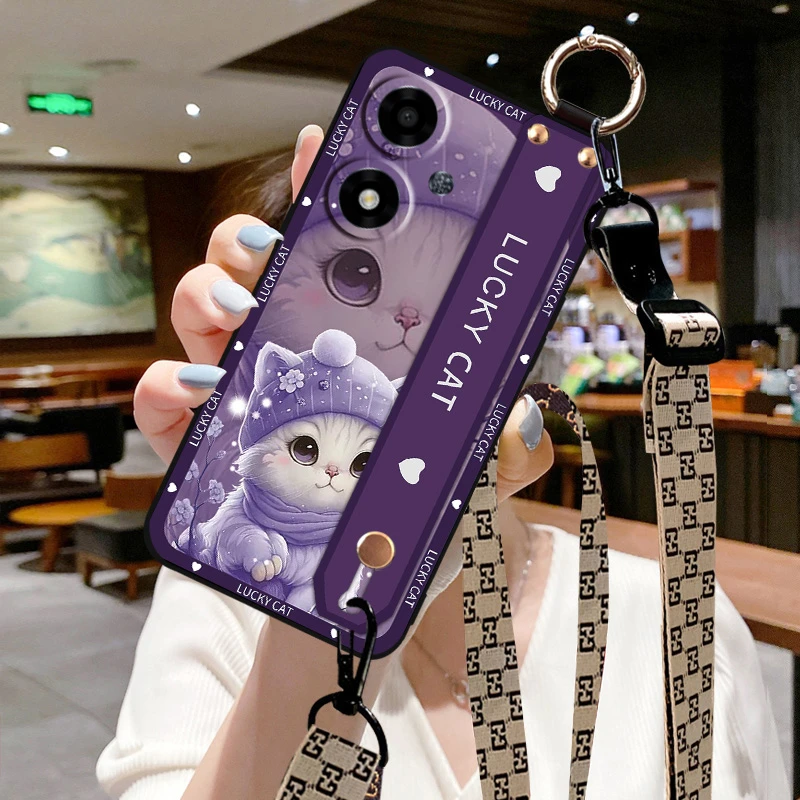OPPO A2x/A2m手机壳OPPOA2镜头全包防摔网红男女款斜挎挂绳软可爱