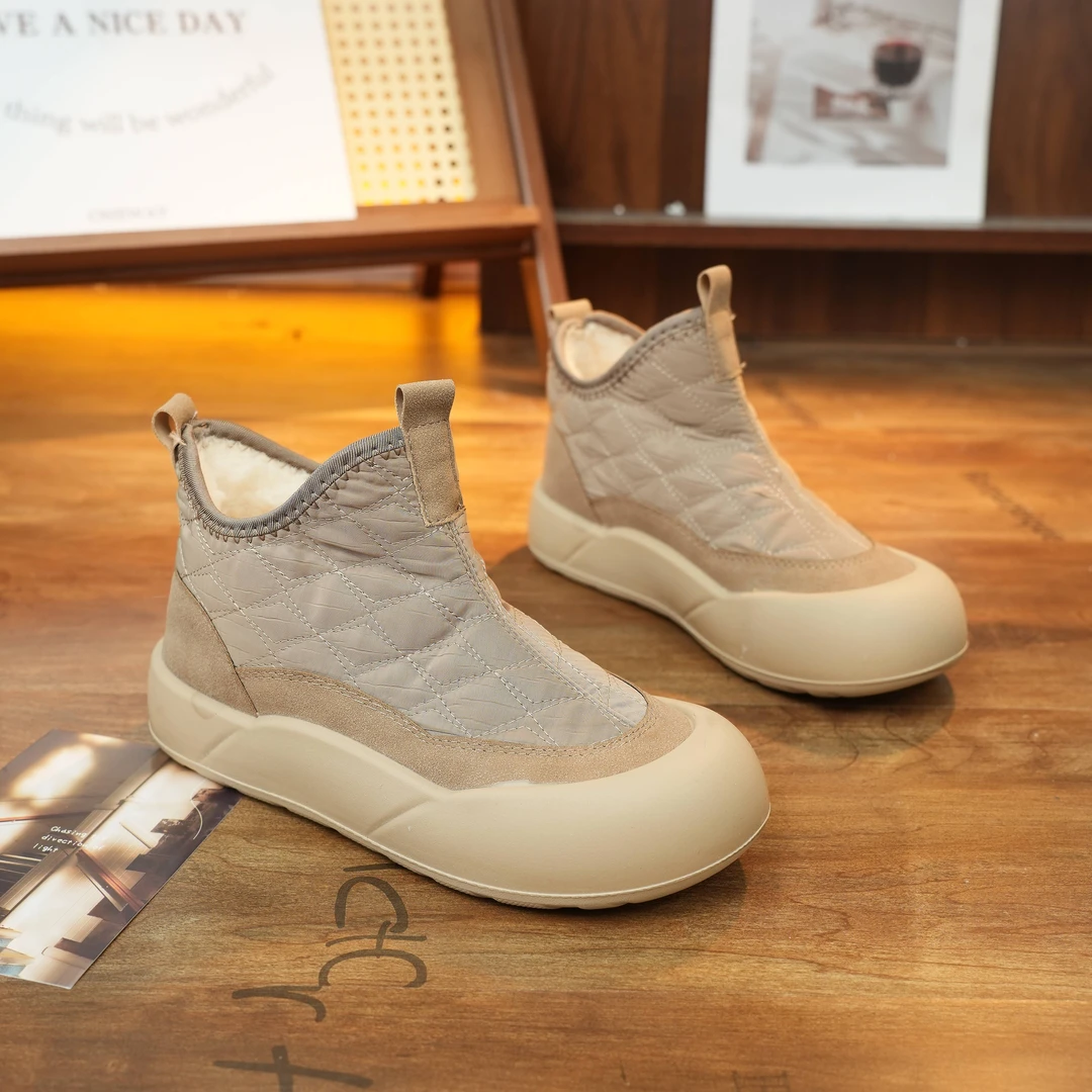 冬季绵羊毛厚底增高雪地靴高帮舒适轻盈休闲女鞋加绒加厚防寒棉靴