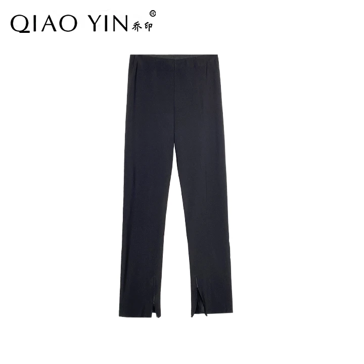 乔印【黑茶日记】新款韩版时尚洋气宽松显瘦纯色休闲裤QY18582