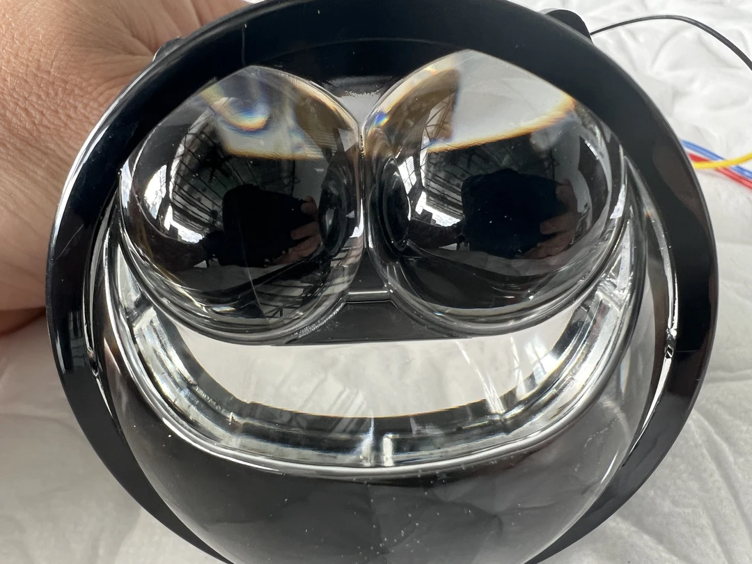 双直射四光LED透镜，近光55瓦，远光65瓦，15瓦补光车灯