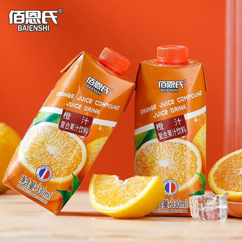 【25年2月28号到期】佰恩氏橙汁复合果汁330ml*6瓶*3箱一箱一个包裹
