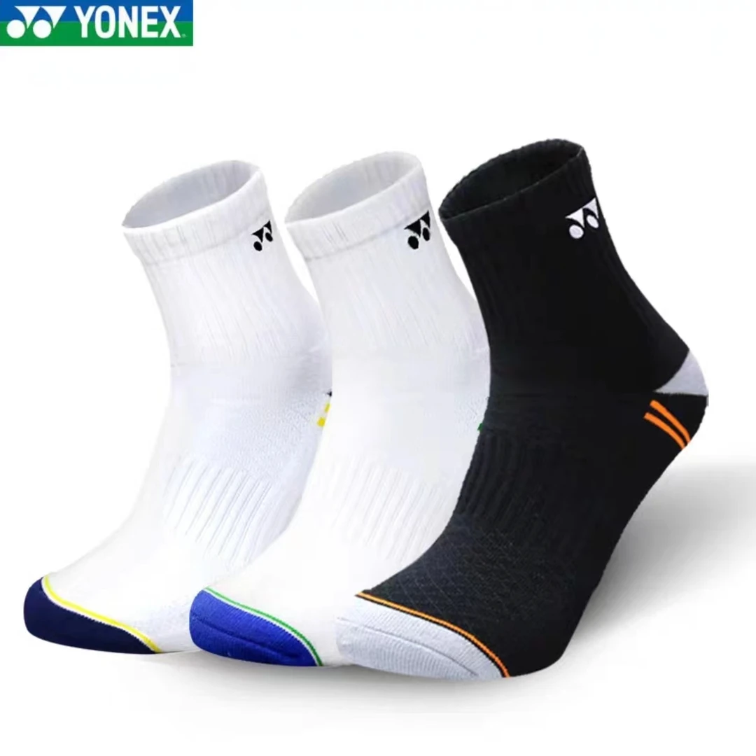YONEX/尤尼克斯yy男女运动袜中低筒羽毛球袜子加厚毛巾袜篮球袜