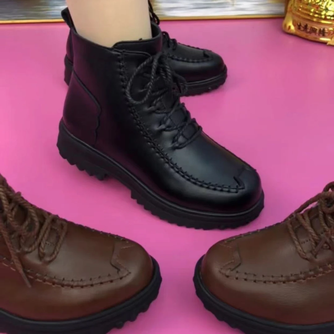 【热卖新品】中老年时尚妈妈软底短靴加绒防滑加厚保暖妈妈鞋