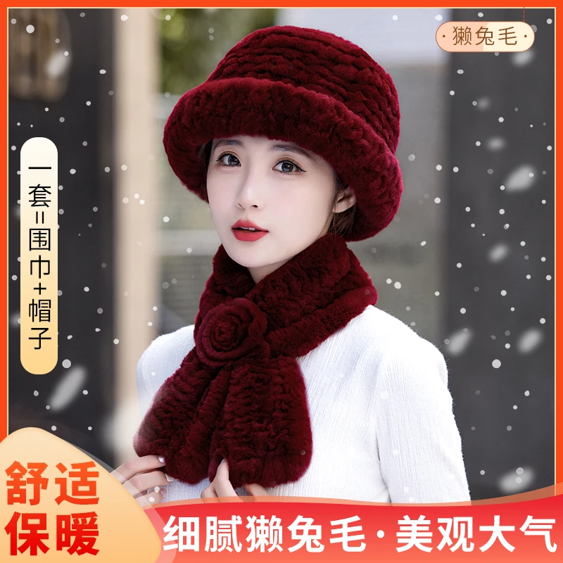 中老年人帽子女士秋冬季奶奶妈妈礼帽加厚女士冬天送老人防寒保暖