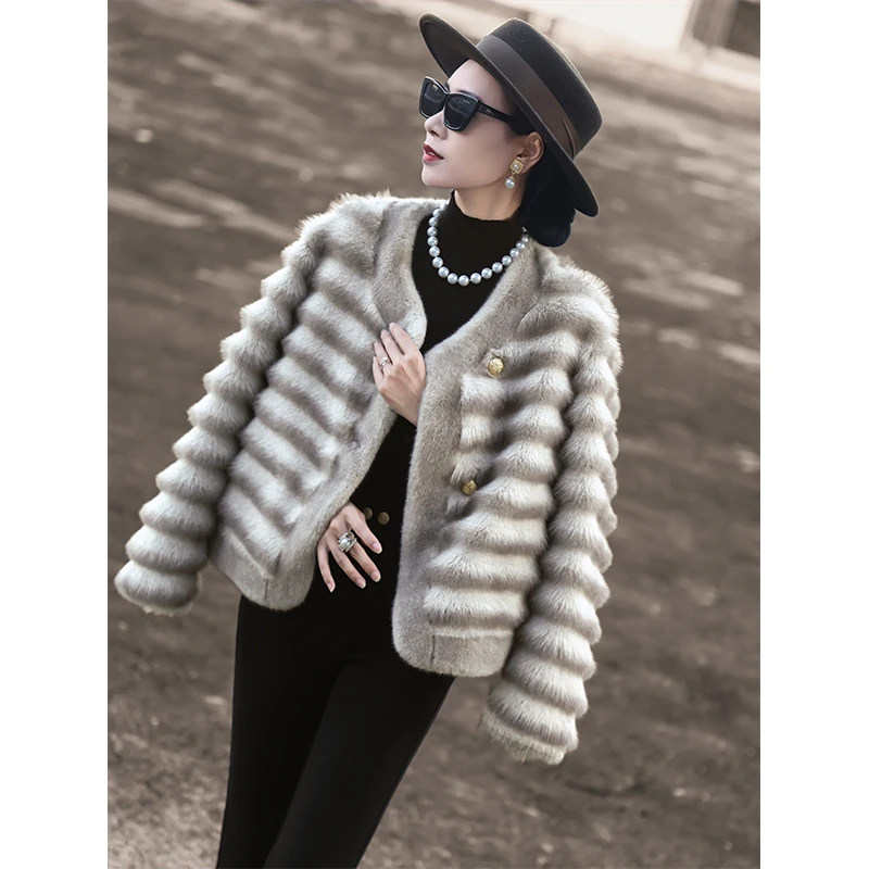 MEXCOCO/兰瑟儿冬季新款气质时尚百搭短外套M4WE0297