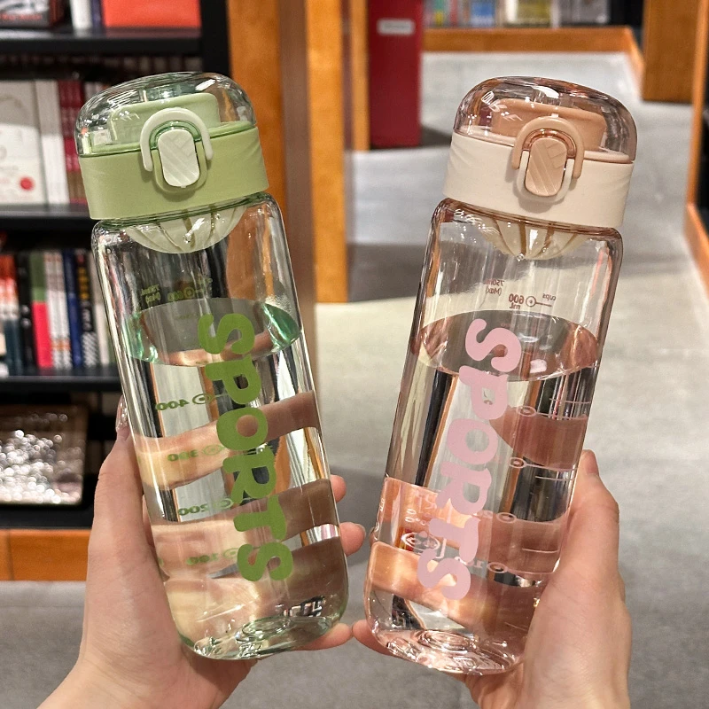 夏季高颜值简约大容量带茶隔水杯男女生户外便携随手杯防摔防漏