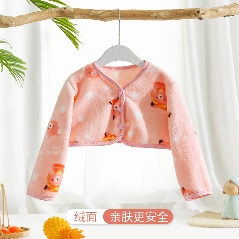 婴儿护肩膀坎肩新生儿童防冻衣小孩用秋冬防寒神器棉宝宝保暖睡觉