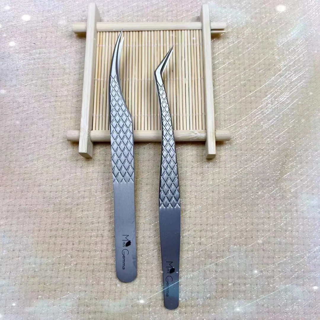 美甲 高品质美睫镊子组合 （海豚镊+弯镊）