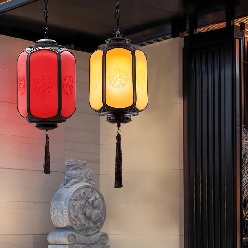 新中式户外仿古灯笼室外庭院花园宫廷凉亭连廊别墅大门口防水吊灯