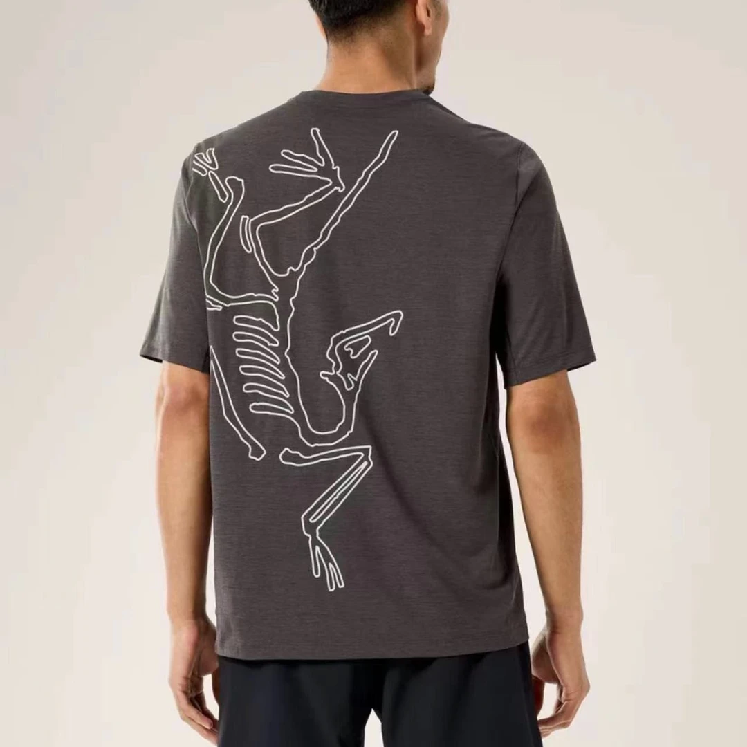 Cormac Arc'bird 后背印花LOGO复古吸湿排汗短袖T恤