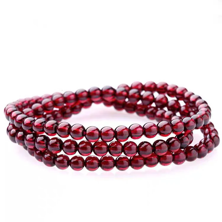 天然石榴石手链 5m多圈两样款 女人石两用款闺蜜手串