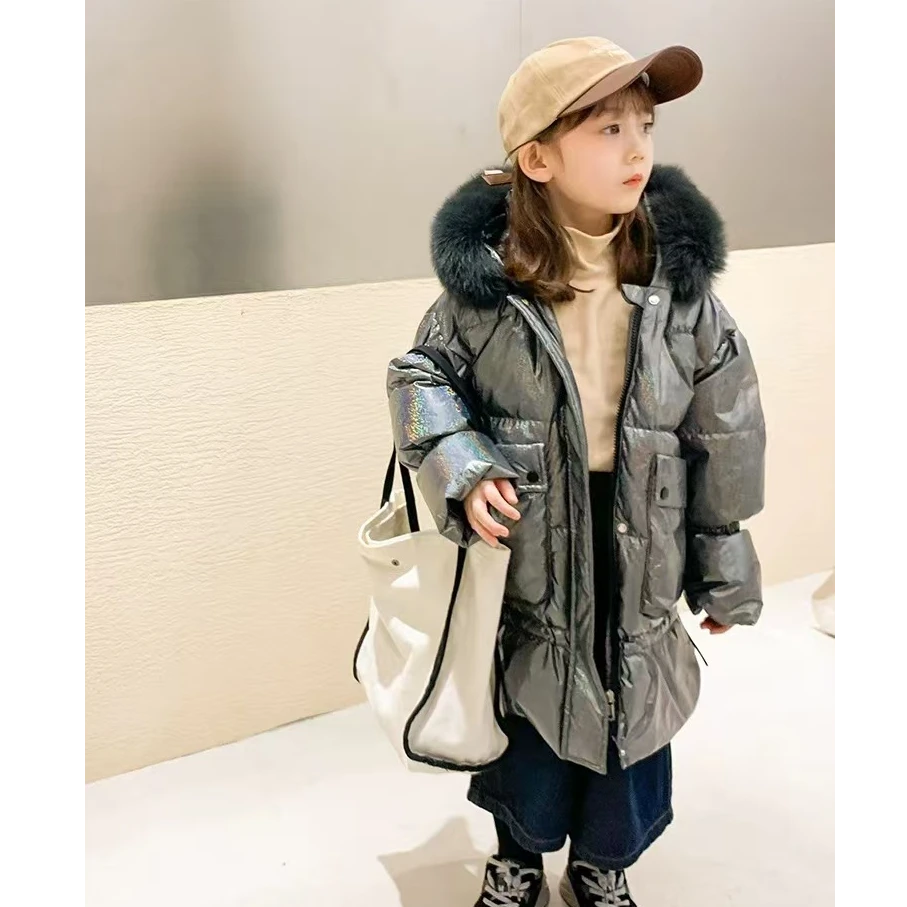 701pin牌撤柜 90绒女宝棉服 三防炫彩面料（身高多少拍多大尺码）