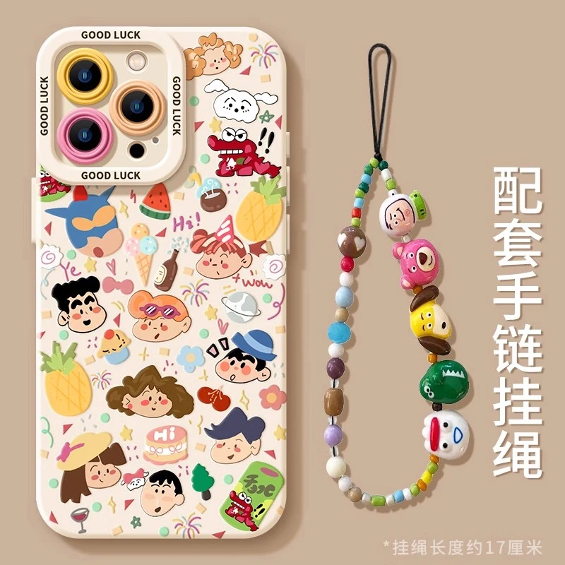 适用苹果16手机15max蜡笔小新iphone13可爱14苹果高级感手机壳