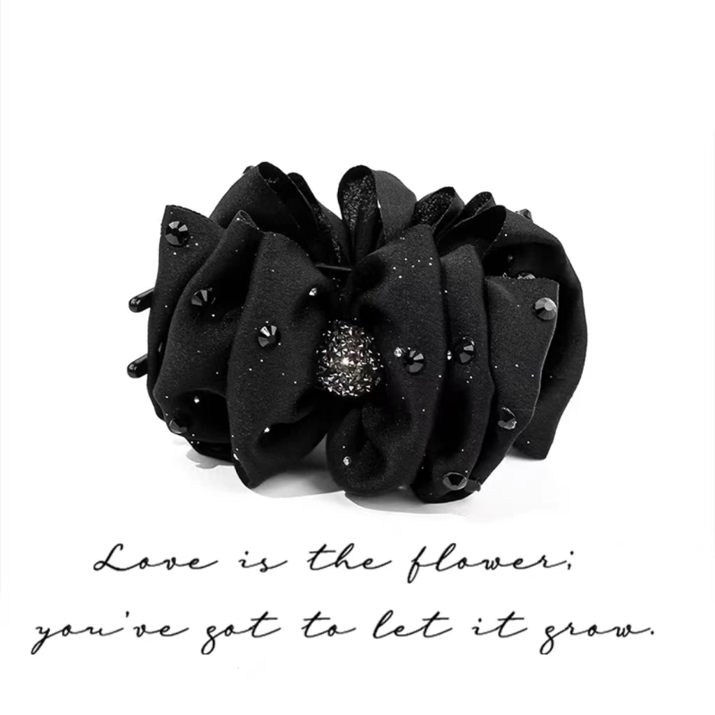 巴黎王妃云朵丸子头发夹女2024年新款马尾夹后脑勺盘发路易斯抓夹