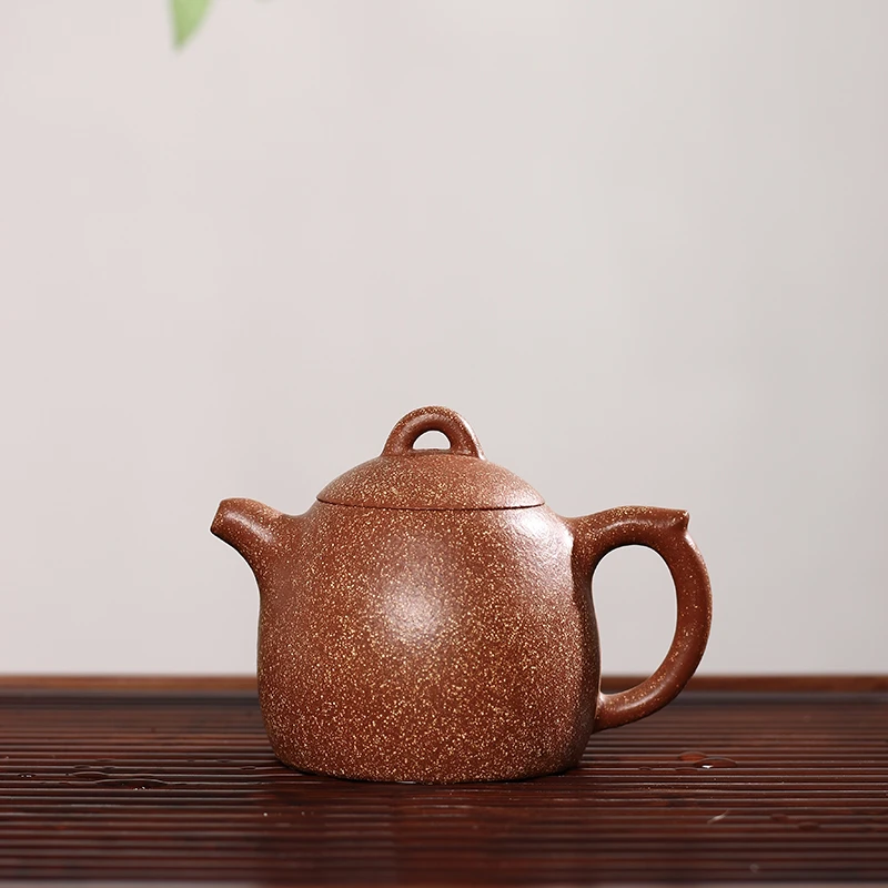 手工红降坡泥小容量秦权壶三杯冲茶罐工夫茶全手工家用潮州手制壶