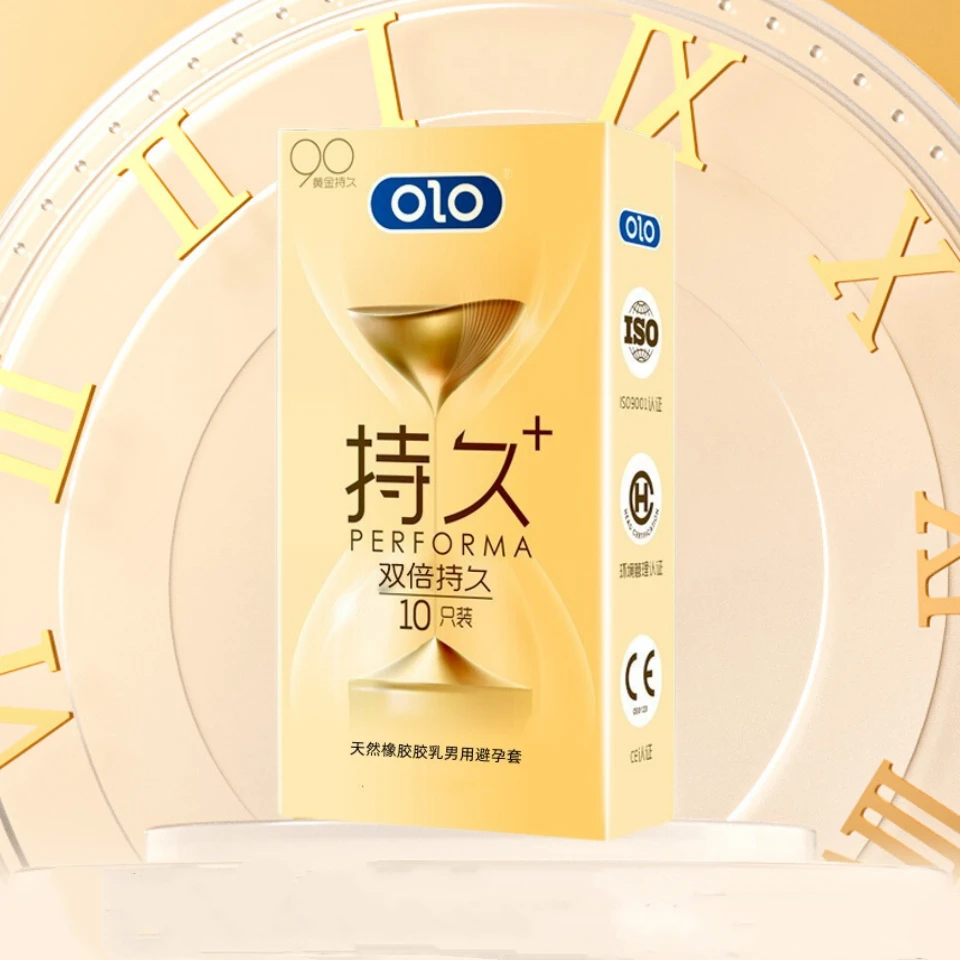 OLO玻尿酸水润001颗粒螺纹持久延时安全套天然橡胶胶乳男用避孕套