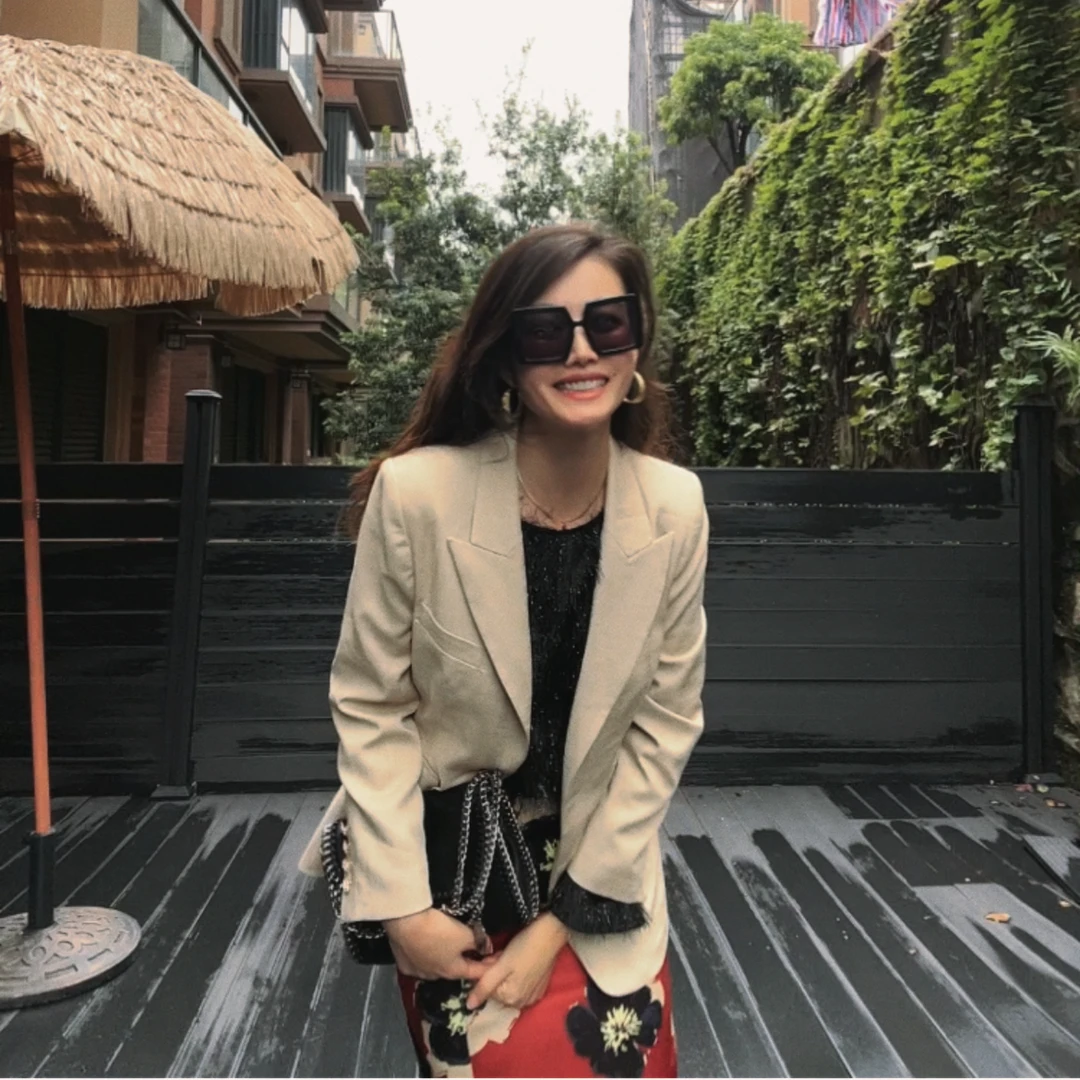 清库好质感气质醋酸长袖西服