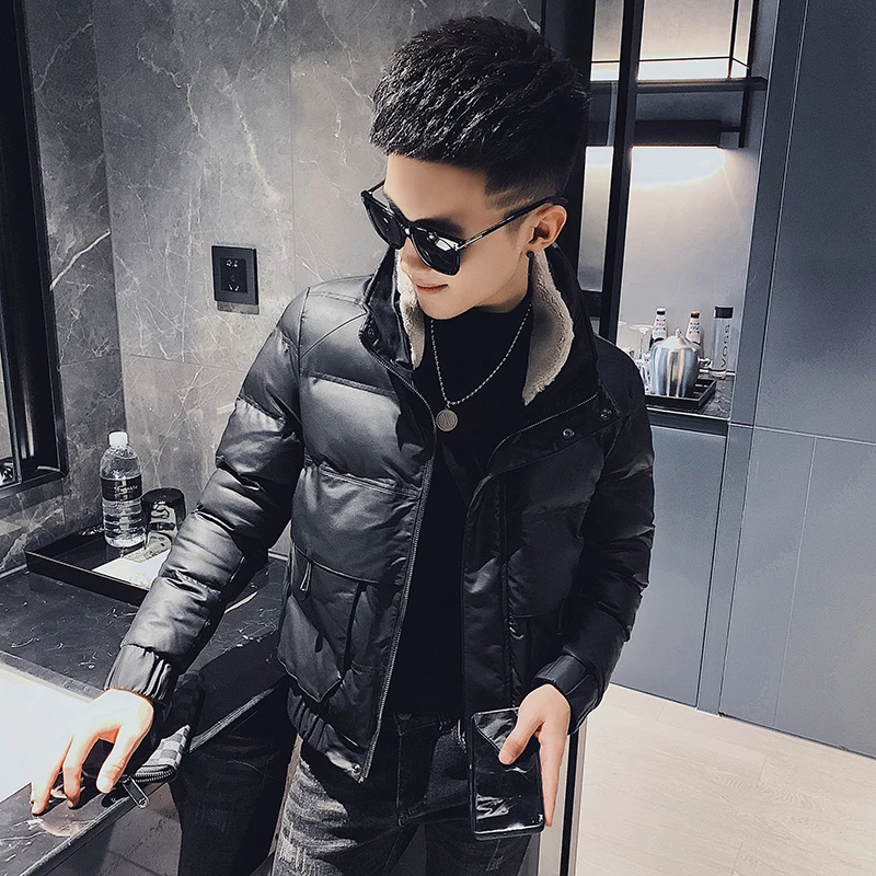外套男冬季2023新款爆款羊羔毛棉衣加厚立领保暖棉服潮牌男装上衣