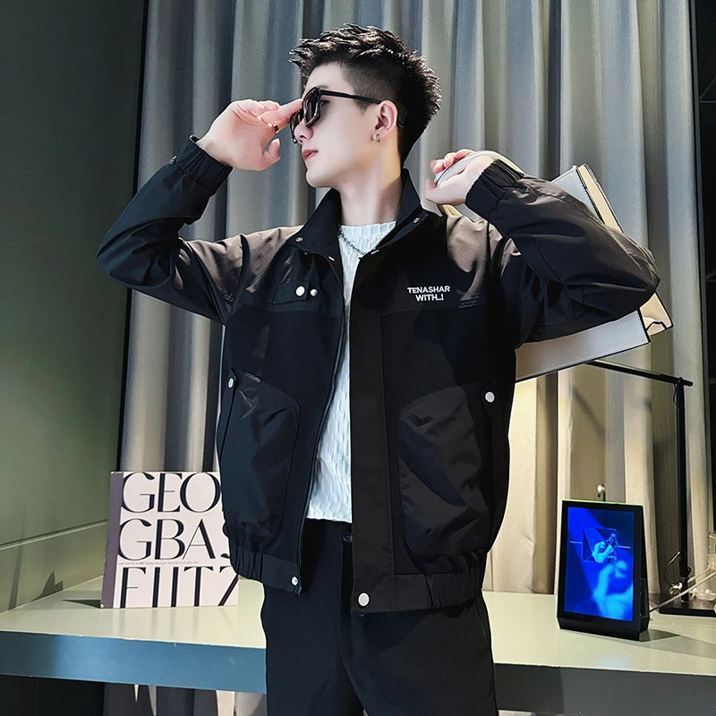 外套男款春秋季2024新款爆款高级感痞帅潮牌男装外衣百搭休闲夹克