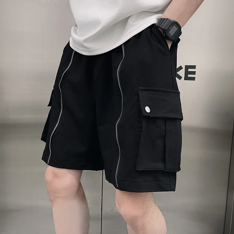 工装短裤男士夏季2025新款美式潮牌大口袋五分裤男装裤子休闲中裤